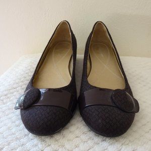 Naturalizer Brown Tweed Flat Shoe - Size 8.5